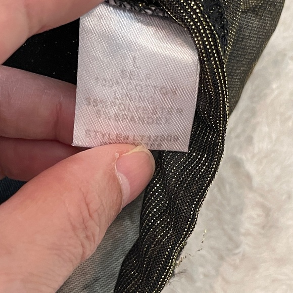 Essue Crop Top Women's L Gold Metallic Pullover Party Boy Trap Short Sleeve - Picture 7 of 12